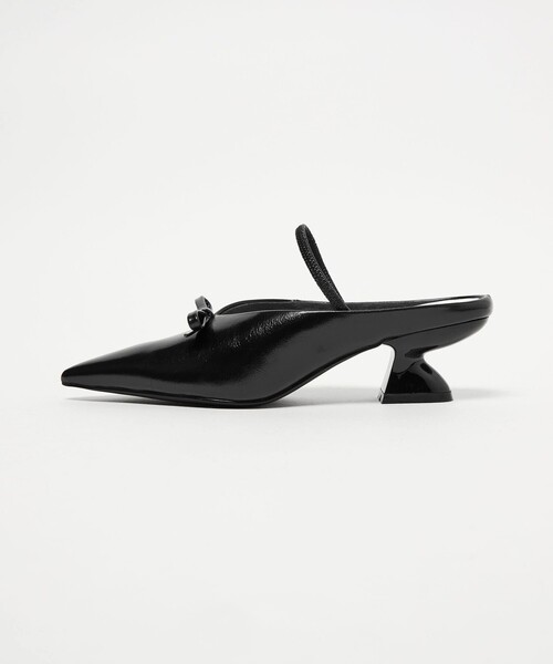 SY UNITED ARROWS(シーユナイテッドアローズ)の「<SY> シェイプヒールリボンミュール サンダル50↑(サンダル・レディース・レッド/ブラック・25cm/24.5cm/24cm/23.5cm/23cm/22.5cm/22cm)」の1枚目の写真