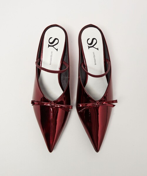 SY UNITED ARROWS(シーユナイテッドアローズ)の「<SY> シェイプヒールリボンミュール サンダル50↑(サンダル・レディース・レッド/ブラック・25cm/24.5cm/24cm/23.5cm/23cm/22.5cm/22cm)」の11枚目の写真
