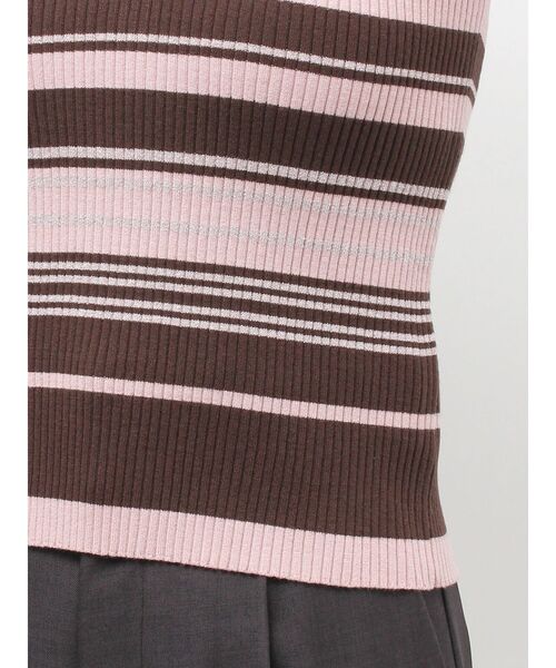 LAGUNAMOON（ラグナムーン）の「シャツカラーノースリニットプルオーバー（ニット/セーター・レディース・ネイビー/グレー/レッド/ピンク・FREE）」の6枚目の写真