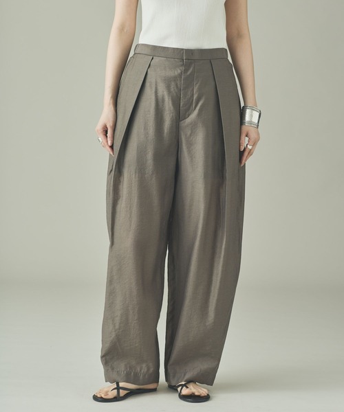 Curensology（カレンソロジー）の「Curensology(カレンソロジー)/シルクブレンドシアーパンツ（その他パンツ・レディース・ブラウン/クリーム・FREE）」の3枚目の写真