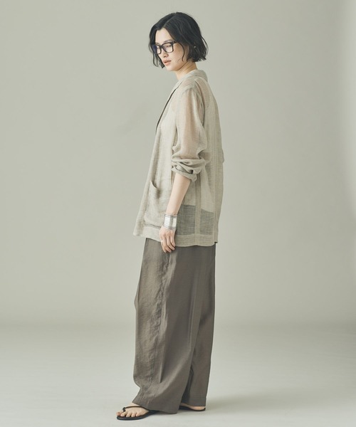 Curensology（カレンソロジー）の「Curensology(カレンソロジー)/シルクブレンドシアーパンツ（その他パンツ・レディース・ブラウン/クリーム・FREE）」の7枚目の写真