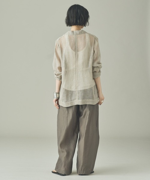 Curensology（カレンソロジー）の「Curensology(カレンソロジー)/シルクブレンドシアーパンツ（その他パンツ・レディース・ブラウン/クリーム・FREE）」の8枚目の写真