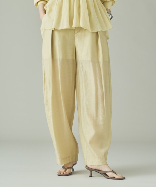 Curensology（カレンソロジー）の「Curensology(カレンソロジー)/シルクブレンドシアーパンツ（その他パンツ・レディース・ブラウン/クリーム・FREE）」の9枚目の写真