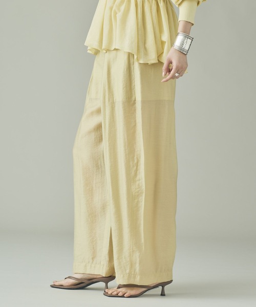 Curensology（カレンソロジー）の「Curensology(カレンソロジー)/シルクブレンドシアーパンツ（その他パンツ・レディース・ブラウン/クリーム・FREE）」の10枚目の写真