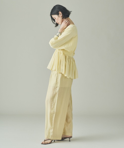 Curensology（カレンソロジー）の「Curensology(カレンソロジー)/シルクブレンドシアーパンツ（その他パンツ・レディース・ブラウン/クリーム・FREE）」の13枚目の写真