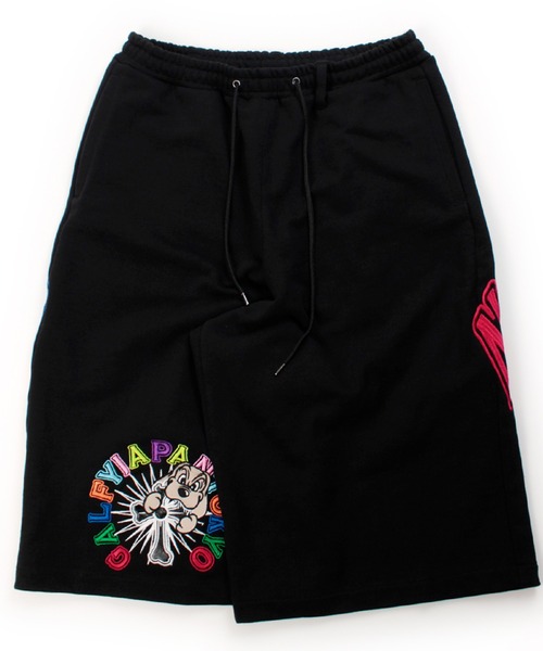 GALFY（ガルフィー）の「【GALFY/ガルフィー】おしゃぶりワンワン カラフルロゴショートパンツ（スウェットパンツ・メンズ・ホワイト/ピンク/ブラック・L/XL/M）」の6枚目の写真