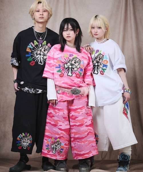 GALFY（ガルフィー）の「【GALFY/ガルフィー】おしゃぶりワンワン カラフルロゴショートパンツ（スウェットパンツ・メンズ・ホワイト/ピンク/ブラック・L/XL/M）」の22枚目の写真