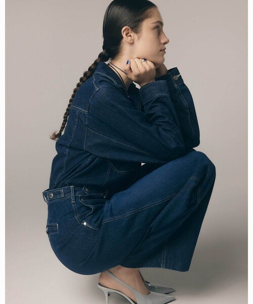 SERGE | W SIDE ZIP PANTS FADED BLUE WOMEN（デニムパンツ）｜SERGE