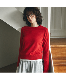 KN4288 エッセンシャルラウンドニット_Red