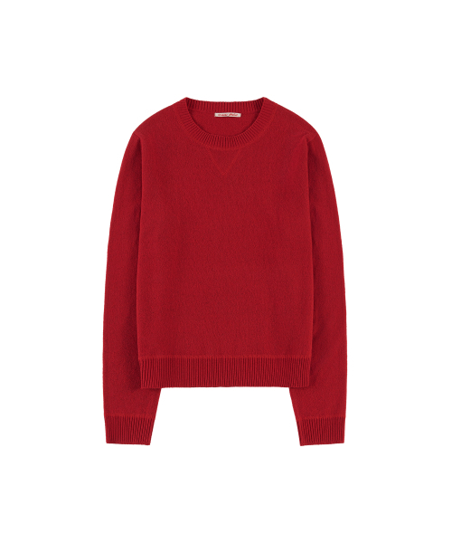 VANONE ATELIER（バノンアトリエ）の「KN4288 エッセンシャルラウンドニット_Red（ニット/セーター・レディース・レッド・FREE）」の2枚目の写真