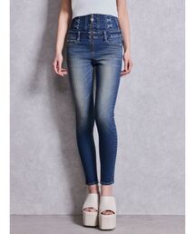 GYDA | ハイウエストsacred edge crossフロントZIPレースアップスキニーデニムパンツ(デニムパンツ)