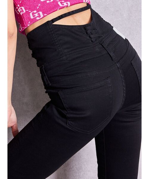 GYDA（ジェイダ）の「ハイウエストsacred edge crossフロントZIPレースアップスキニーデニムパンツ（デニムパンツ・レディース・ブルー/ライトブルー/ブラック・MEDIUM/SMALL/X-SMALL）」の11枚目の写真