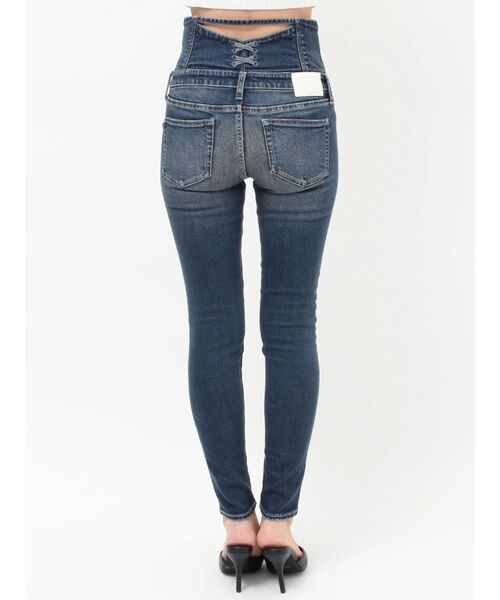 GYDA（ジェイダ）の「ハイウエストsacred edge crossフロントZIPレースアップスキニーデニムパンツ（デニムパンツ・レディース・ブルー/ライトブルー/ブラック・MEDIUM/SMALL/X-SMALL）」の14枚目の写真