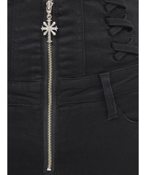 GYDA（ジェイダ）の「ハイウエストsacred edge crossフロントZIPレースアップスキニーデニムパンツ（デニムパンツ・レディース・ブルー/ライトブルー/ブラック・MEDIUM/SMALL/X-SMALL）」の21枚目の写真