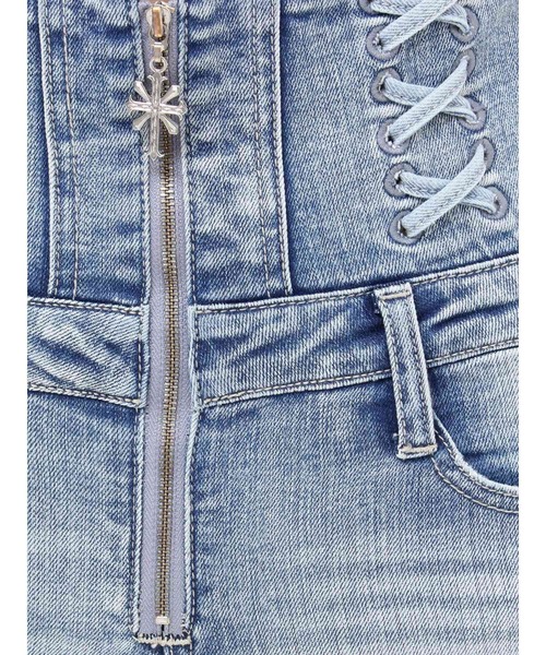 GYDA（ジェイダ）の「ハイウエストsacred edge crossフロントZIPレースアップスキニーデニムパンツ（デニムパンツ・レディース・ブルー/ライトブルー/ブラック・MEDIUM/SMALL/X-SMALL）」の22枚目の写真