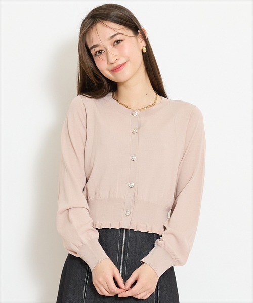 WILLSELECTION（ウィルセレクション）の「フリルヘムUVカットカーディガン（カーディガン/ボレロ・レディース・イエロー/ピンク/ブラック/オフホワイト/ミント・FREE）」の5枚目の写真