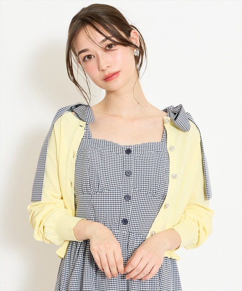 WILLSELECTION（ウィルセレクション）の「フリルヘムUVカットカーディガン（カーディガン/ボレロ・レディース・イエロー/ピンク/ブラック/オフホワイト/ミント・FREE）」の4枚目の写真