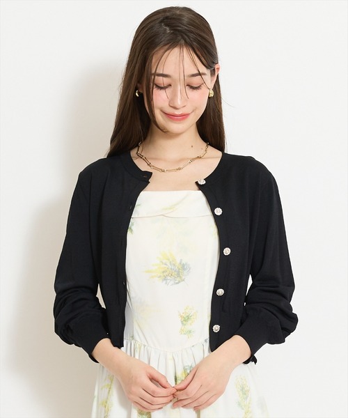 WILLSELECTION（ウィルセレクション）の「フリルヘムUVカットカーディガン（カーディガン/ボレロ・レディース・イエロー/ピンク/ブラック/オフホワイト/ミント・FREE）」の2枚目の写真