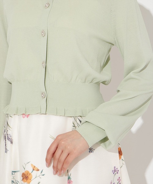 WILLSELECTION（ウィルセレクション）の「フリルヘムUVカットカーディガン（カーディガン/ボレロ・レディース・イエロー/ピンク/ブラック/オフホワイト/ミント・FREE）」の13枚目の写真