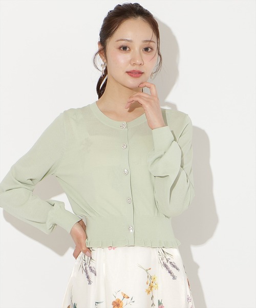 WILLSELECTION（ウィルセレクション）の「フリルヘムUVカットカーディガン（カーディガン/ボレロ・レディース・イエロー/ピンク/ブラック/オフホワイト/ミント・FREE）」の9枚目の写真