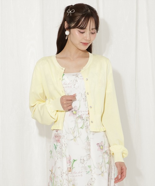 WILLSELECTION（ウィルセレクション）の「フリルヘムUVカットカーディガン（カーディガン/ボレロ・レディース・イエロー/ピンク/ブラック/オフホワイト/ミント・FREE）」の7枚目の写真