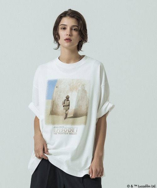 SLICK（スリック）の「【SLICK/スリック】SLICK / STAR WARS / Printed T-shirt 01/スターウォーズ / パウダー加工プリントTシャツ /オーバーサイズ シルエット/ ビンテージ（Tシャツ/カットソー・メンズ・ブラック/ホワイト・2/1/3）」の3枚目の写真