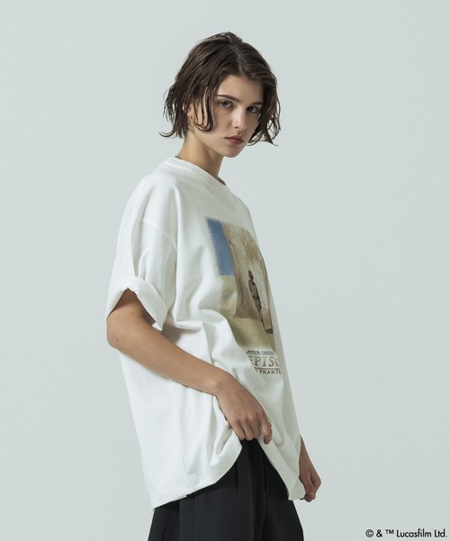 SLICK（スリック）の「【SLICK/スリック】SLICK / STAR WARS / Printed T-shirt 01/スターウォーズ / パウダー加工プリントTシャツ /オーバーサイズ シルエット/ ビンテージ（Tシャツ/カットソー・メンズ・ブラック/ホワイト・2/1/3）」の4枚目の写真