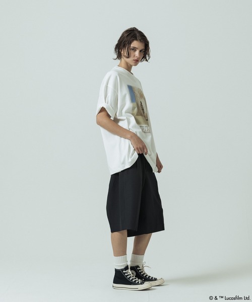 SLICK（スリック）の「【SLICK/スリック】SLICK / STAR WARS / Printed T-shirt 01/スターウォーズ / パウダー加工プリントTシャツ /オーバーサイズ シルエット/ ビンテージ（Tシャツ/カットソー・メンズ・ブラック/ホワイト・2/1/3）」の8枚目の写真