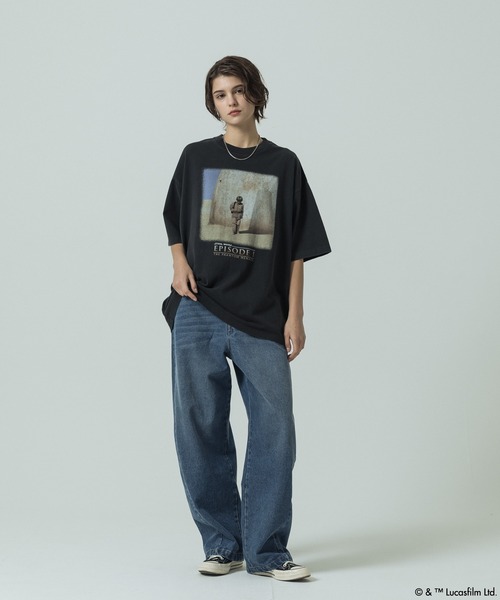 SLICK（スリック）の「【SLICK/スリック】SLICK / STAR WARS / Printed T-shirt 01/スターウォーズ / パウダー加工プリントTシャツ /オーバーサイズ シルエット/ ビンテージ（Tシャツ/カットソー・メンズ・ブラック/ホワイト・2/1/3）」の16枚目の写真