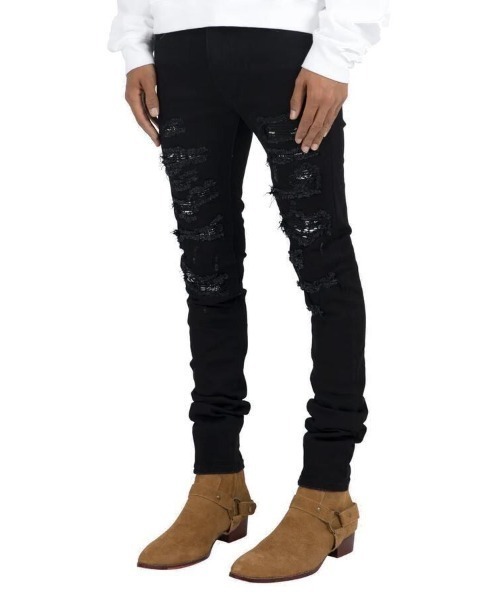 mnml(ミニマル)の「mnml/ミニマル/x165 PAISLEY STRETCH DENIM(デニムパンツ・メンズ・ブルー/ブラック・32/34/30/28/29)」の13枚目の写真