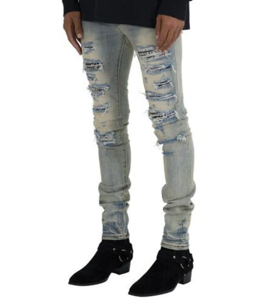 mnml(ミニマル)の「mnml/ミニマル/x165 PAISLEY STRETCH DENIM(デニムパンツ・メンズ・ブルー/ブラック・32/34/30/28/29)」の4枚目の写真