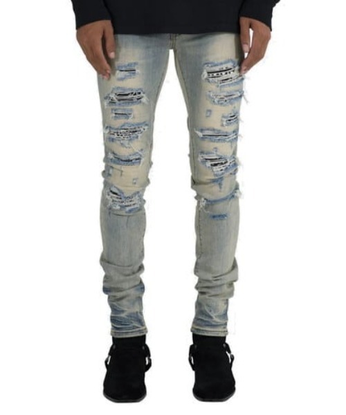 mnml(ミニマル)の「mnml/ミニマル/x165 PAISLEY STRETCH DENIM(デニムパンツ・メンズ・ブルー/ブラック・32/34/30/28/29)」の5枚目の写真