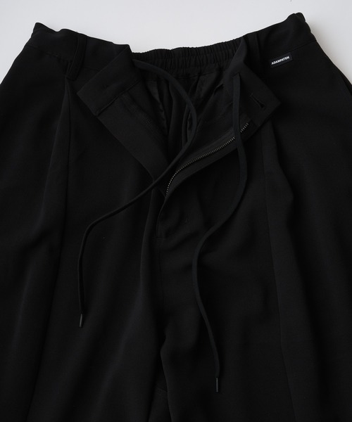 ADAM PATEK(アダムパテック)の「【ADAMPATEK/アダムパテック】twill wide easy shorts ツイルクワイドイージーショーツ(その他パンツ・レディース・ブラック/グレー・1)」の9枚目の写真