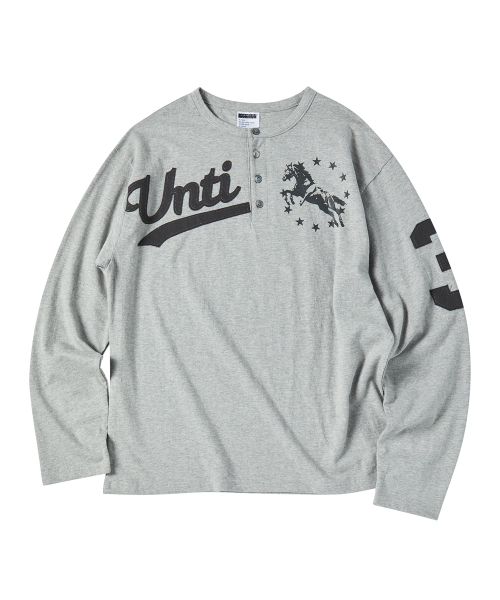 UNTITLED SEOUL(アンタイトル ソウル)の「ユニコーン ヘンリーネック スラブ ロングスリーブ グレー(Tシャツ/カットソー・レディース・その他・MEDIUM/LARGE)」の2枚目の写真