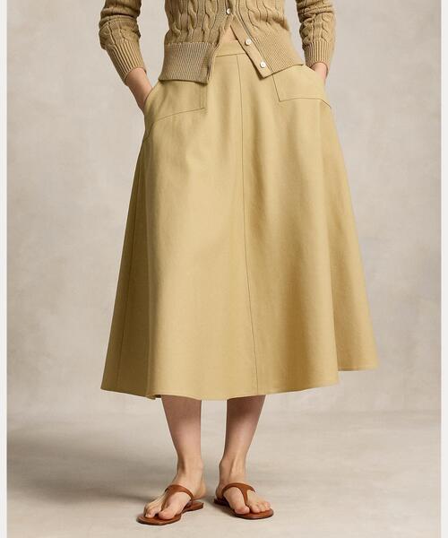 POLO RALPH LAUREN（ポロ ラルフ ローレン）の「パネルド ヘンプブレンド Aライン スカート（スカート・レディース・ブラウン系5・0/00/2/4/6/8）」の7枚目の写真