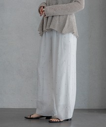 A part by（アパートバイ）の「ドットシシュウストレートパンツ（その他パンツ）」