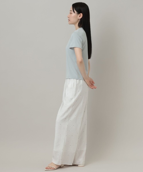 A part by(アパートバイ)の「ドットシシュウストレートパンツ(その他パンツ・レディース・ベージュ/ブラック系その他2/ホワイト系その他2・FREE)」の19枚目の写真