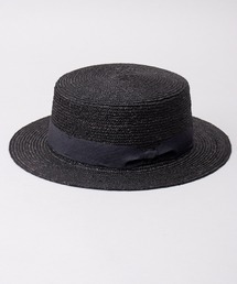 カンカン帽」に該当するメンズのハット（ブラック/黒色系・麦わら