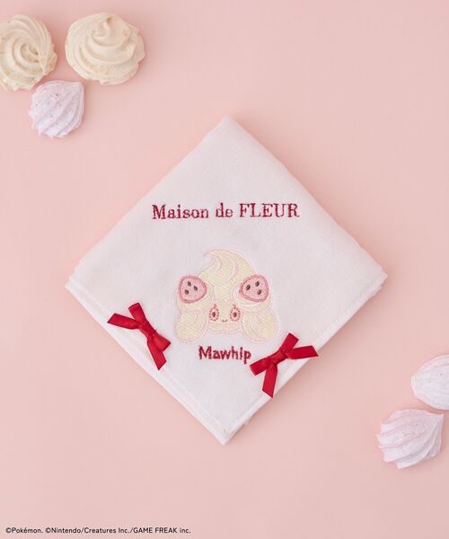 Maison de FLEUR（メゾンドフルール）の「刺繍タオルハンカチ マホイップ（ハンカチ/ハンドタオル・レディース・ライトピンク・FREE）」の9枚目の写真
