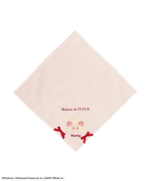 Maison de FLEUR（メゾンドフルール）の「刺繍タオルハンカチ マホイップ（ハンカチ/ハンドタオル・レディース・ライトピンク・FREE）」の2枚目の写真