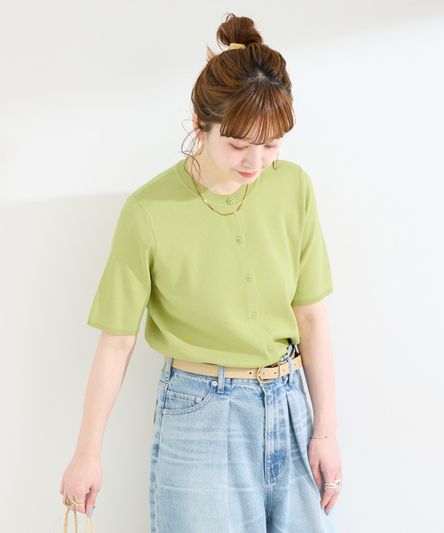 B.C STOCK(ベーセーストック)の「ウォッシャブル / 接触冷感 / ドットカーディガン(カーディガン/ボレロ・レディース・ホワイト/グリーン/ブラック・FREE)」の21枚目の写真