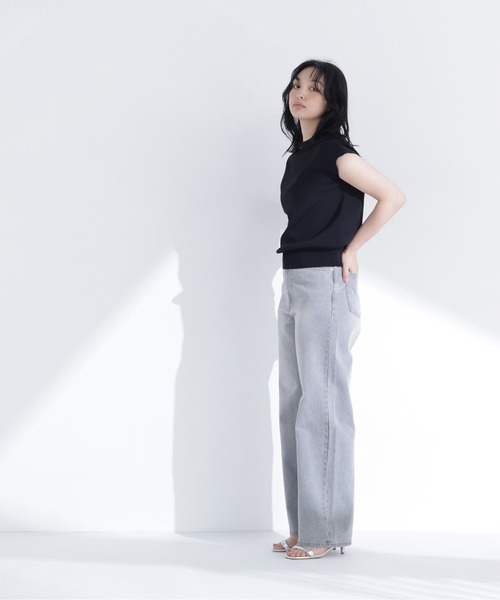 NATURAL BEAUTY BASIC(ナチュラルビューティーベーシック)の「総針ベーシックニット モックネック(ニット/セーター・レディース・オフホワイト/ライトグリーン/レッド/グレイッシュベージュ/ブラック/ダークブラウン・フリ-/FREE)」の19枚目の写真