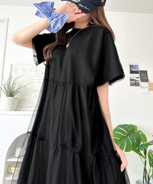 週末限定⭐︎IENA 新品　ネイビー 半袖 ティアード ロングワンピース ワンピース（ティアード）ファッション通販 - ZOZOTOWN