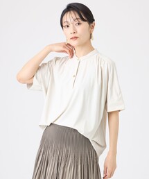 【接触冷感・マシンウォッシャブル】コンチェロプルオーバーブラウス