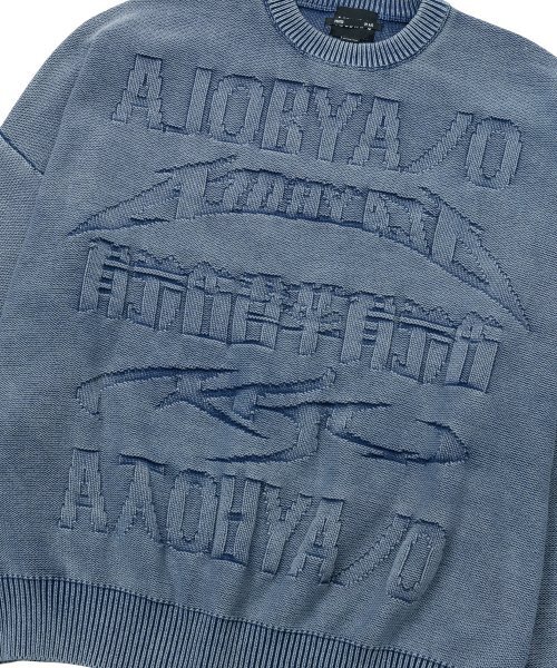 AJOBYAJO（アジョバイアジョ）の「[PBA] Five AJO Logos Washed Sweater [NAVY]（ニット/セーター・レディース・その他・L/XL/M）」の13枚目の写真