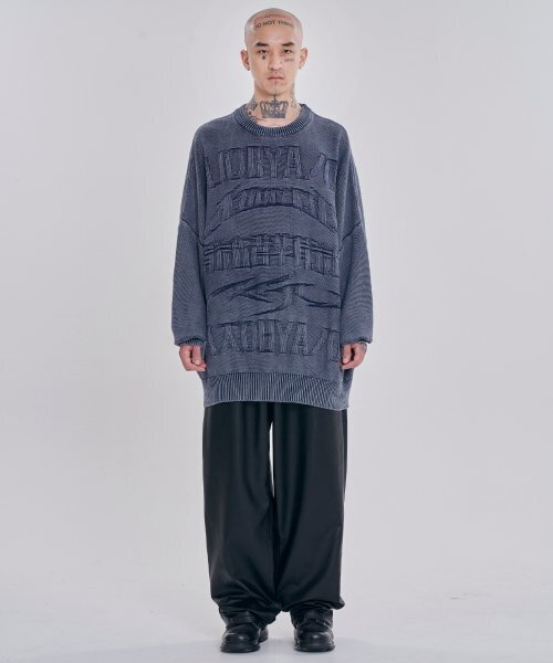 AJOBYAJO（アジョバイアジョ）の「[PBA] Five AJO Logos Washed Sweater [NAVY]（ニット/セーター・レディース・その他・L/XL/M）」の15枚目の写真