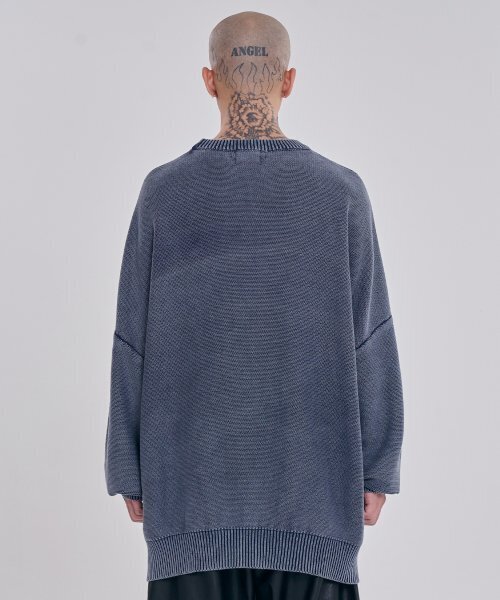 AJOBYAJO（アジョバイアジョ）の「[PBA] Five AJO Logos Washed Sweater [NAVY]（ニット/セーター・レディース・その他・L/XL/M）」の18枚目の写真