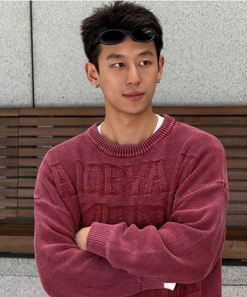 AJOBYAJO（アジョバイアジョ）の「[PBA] Five AJO Logos Washed Sweater [NAVY]（ニット/セーター・レディース・その他・L/XL/M）」の19枚目の写真