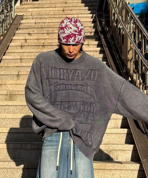 AJOBYAJO（アジョバイアジョ）の「[PBA] Five AJO Logos Washed Sweater [NAVY]（ニット/セーター・レディース・その他・L/XL/M）」の22枚目の写真