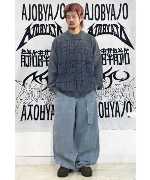 AJOBYAJO（アジョバイアジョ）の「[PBA] Five AJO Logos Washed Sweater [NAVY]（ニット/セーター・レディース・その他・L/XL/M）」の11枚目の写真